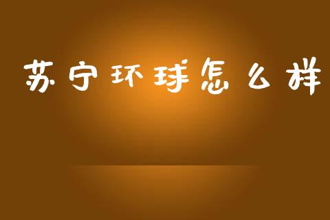 苏宁环球怎么样_https://www.apanben.com_在线喊单_第1张