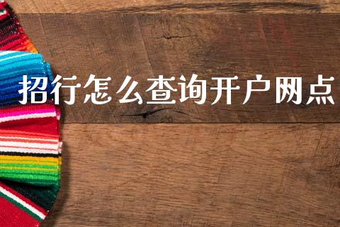 招行怎么查询开户网点_https://www.apanben.com_国际财经_第1张