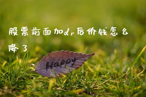 股票前面加dr后价钱怎么降了_https://www.apanben.com_期货学院_第1张