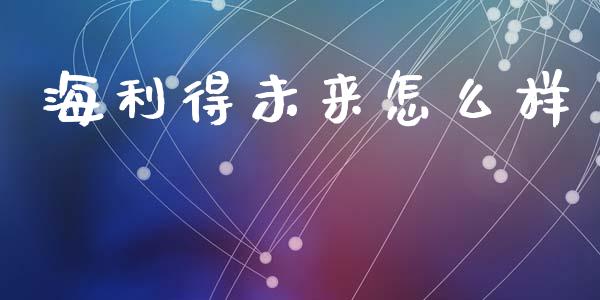 海利得未来怎么样_https://www.apanben.com_股市指导_第1张