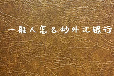 一般人怎么炒外汇银行_https://www.apanben.com_国际期货_第1张