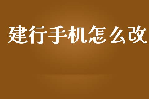 建行手机怎么改_https://www.apanben.com_期货学院_第1张