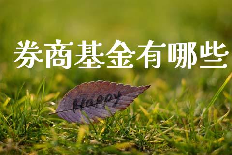 券商基金有哪些_https://www.apanben.com_期货学院_第1张