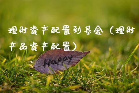 理财资产配置到基金（理财产品资产配置）_https://www.apanben.com_国际财经_第1张