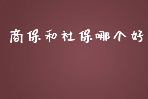 商保和社保哪个好_https://www.apanben.com_股市分析_第1张