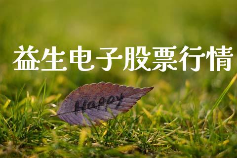 益生电子股票行情_https://www.apanben.com_股市指导_第1张