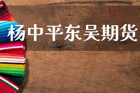 杨中平东吴期货_https://www.apanben.com_国际期货_第1张