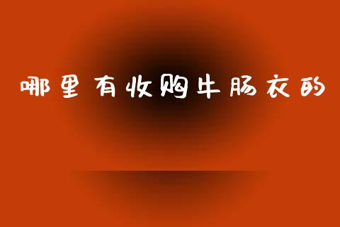 哪里有收购牛肠衣的_https://www.apanben.com_国际期货_第1张