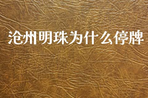 沧州明珠为什么停牌_https://www.apanben.com_国际期货_第1张