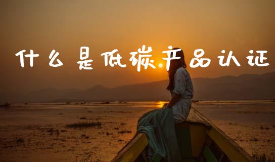 什么是低碳产品认证_https://www.apanben.com_财经资讯_第1张