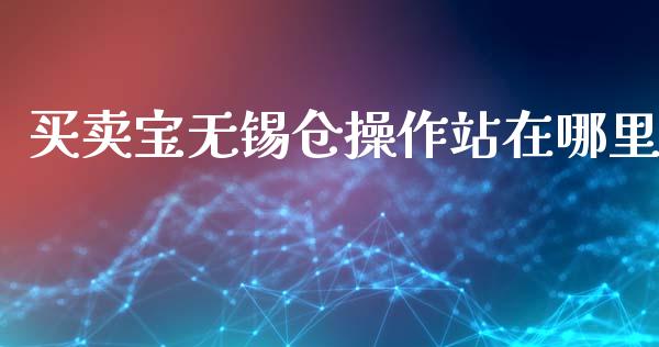 买卖宝无锡仓操作站在哪里_https://www.apanben.com_股市分析_第1张