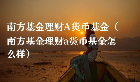 南方基金理财A货币基金（南方基金理财a货币基金怎么样）_https://www.apanben.com_财经资讯_第1张