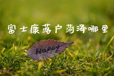 富士康落户菏泽哪里_https://www.apanben.com_期货学院_第1张