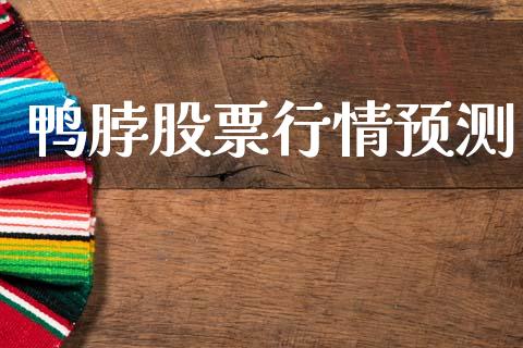 鸭脖股票行情预测_https://www.apanben.com_股市分析_第1张