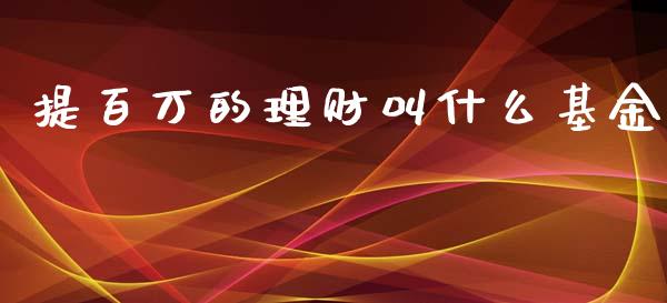 提百万的理财叫什么基金_https://www.apanben.com_财经资讯_第1张