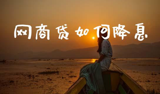 网商贷如何降息_https://www.apanben.com_财经资讯_第1张