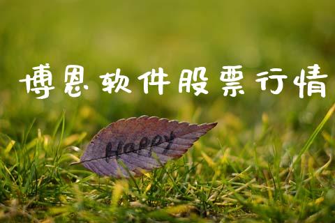 博恩软件股票行情_https://www.apanben.com_股市指导_第1张
