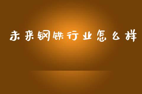 未来钢铁行业怎么样_https://www.apanben.com_期货学院_第1张
