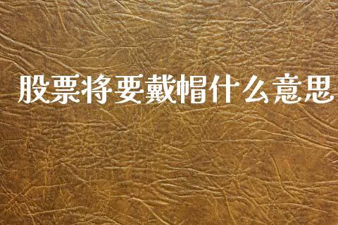 股票将要戴帽什么意思_https://www.apanben.com_在线喊单_第1张