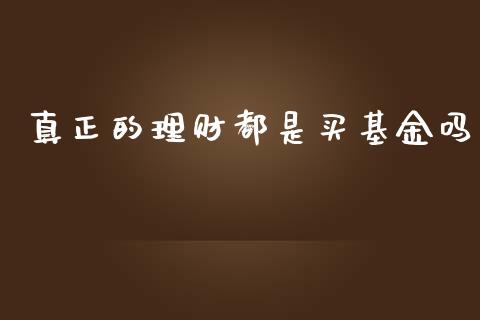 真正的理财都是买基金吗_https://www.apanben.com_国际财经_第1张