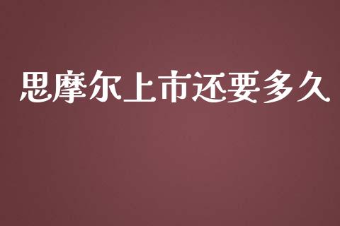 思摩尔上市还要多久_https://www.apanben.com_期货学院_第1张