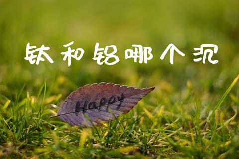 钛和铝哪个沉_https://www.apanben.com_股票怎么玩_第1张