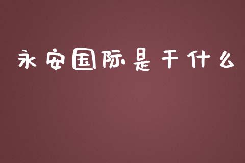 永安国际是干什么_https://www.apanben.com_国际期货_第1张