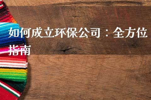 如何成立环保公司：全方位指南_https://www.apanben.com_股市分析_第1张