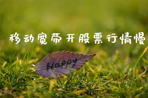 移动宽带开股票行情慢_https://www.apanben.com_股票怎么玩_第1张