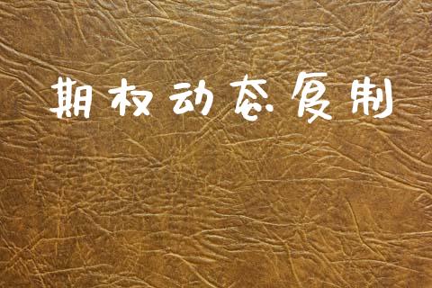 期权动态复制_https://www.apanben.com_财经资讯_第1张