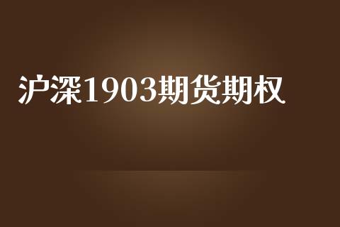 沪深1903期货期权_https://www.apanben.com_股市指导_第1张