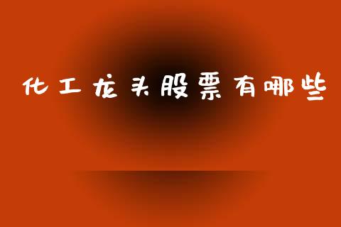 化工龙头股票有哪些_https://www.apanben.com_股市指导_第1张