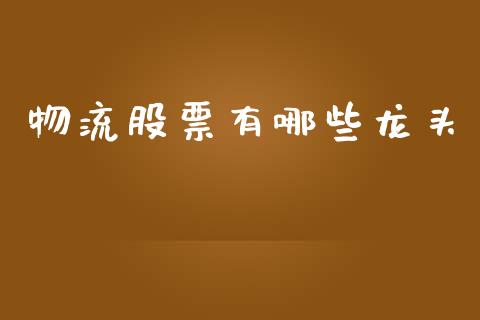 物流股票有哪些龙头_https://www.apanben.com_期货学院_第1张