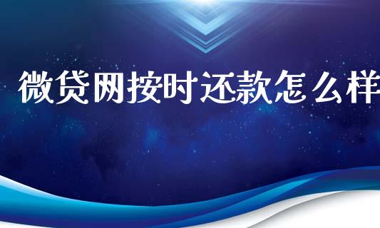 微贷网按时还款怎么样_https://www.apanben.com_国际期货_第1张