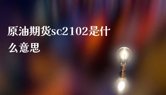 原油期货sc2102是什么意思_https://www.apanben.com_国际财经_第1张