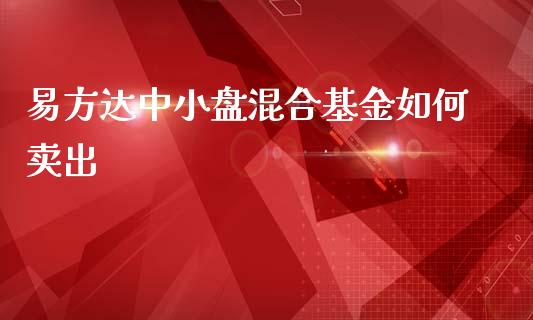 易方达中小盘混合基金如何卖出_https://www.apanben.com_期货学院_第1张