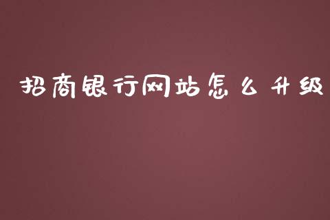 招商银行网站怎么升级_https://www.apanben.com_期货学院_第1张