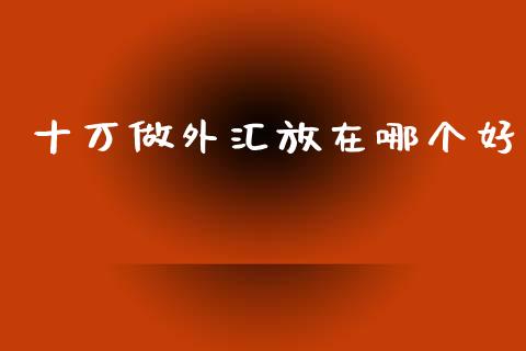 十万做外汇放在哪个好_https://www.apanben.com_股票怎么玩_第1张