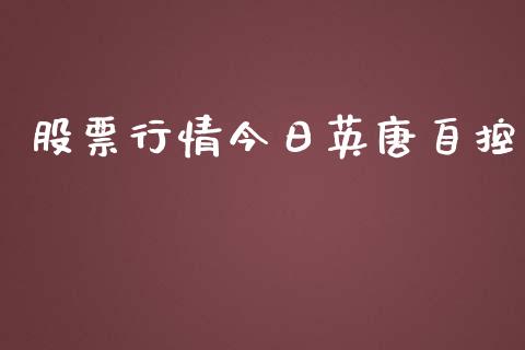 股票行情今日英唐自控_https://www.apanben.com_股市指导_第1张