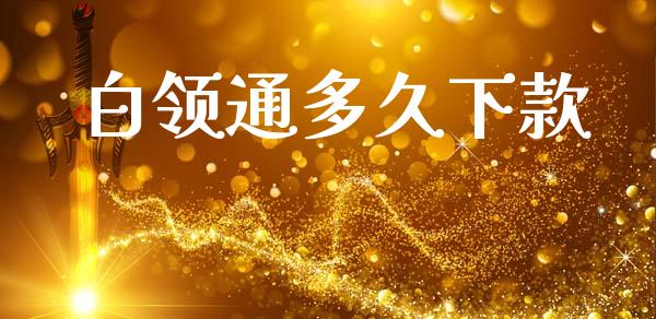 白领通多久下款_https://www.apanben.com_期货学院_第1张