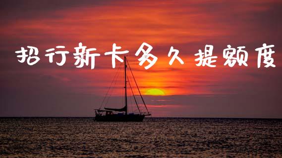 招行新卡多久提额度_https://www.apanben.com_股票怎么玩_第1张