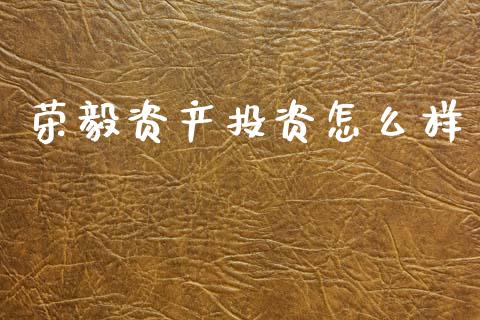 荣毅资产投资怎么样_https://www.apanben.com_期货学院_第1张