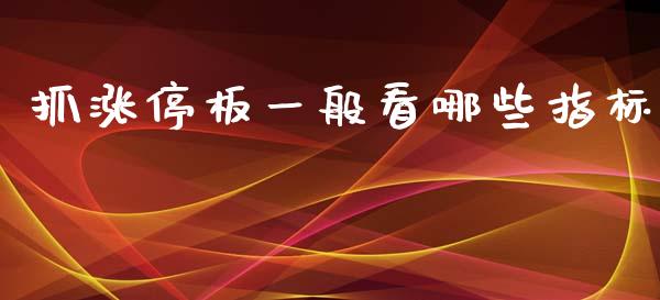 抓涨停板一般看哪些指标_https://www.apanben.com_股票怎么玩_第1张