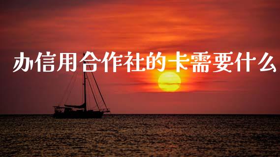 办信用合作社的卡需要什么_https://www.apanben.com_在线喊单_第1张