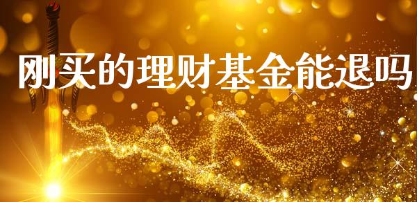 刚买的理财基金能退吗_https://www.apanben.com_财经资讯_第1张