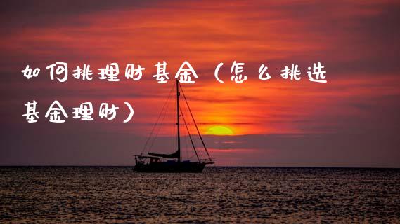 如何挑理财基金（怎么挑选基金理财）_https://www.apanben.com_国际财经_第1张