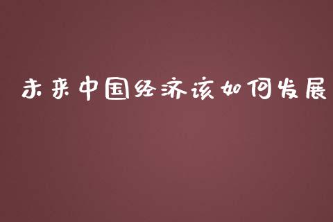 未来中国经济该如何发展_https://www.apanben.com_期货学院_第1张