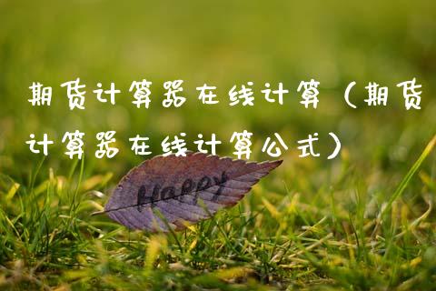 期货计算器在线计算（期货计算器在线计算公式）_https://www.apanben.com_在线喊单_第1张