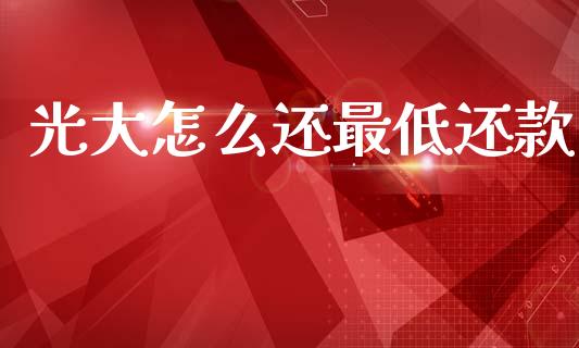 光大怎么还最低还款_https://www.apanben.com_期货学院_第1张