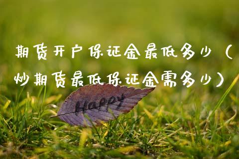 期货开户保证金最低多少（炒期货最低保证金需多少）_https://www.apanben.com_期货学院_第1张